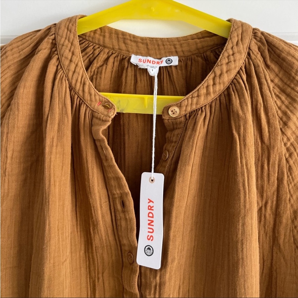 NEW Sundry Dijon Henley Dress - Picture 6 of 9